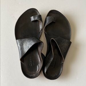 Cydwoq black glitter leather strappy sandals women’s 37.5 VGUC